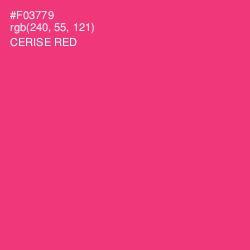 #F03779 - Cerise Red Color Image